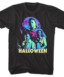 Halloween Neon Full Moon Men’s T Shirt