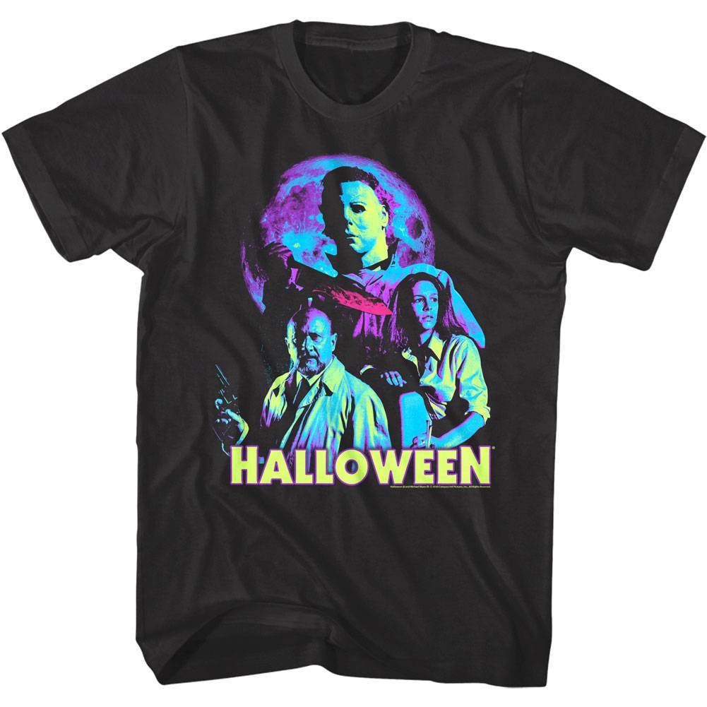 Halloween Neon Full Moon Men's T Shirt Halloween Neon Full Moon Men's T Shirt