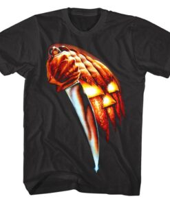 Halloween Pumpkin Knife Men’s T Shirt