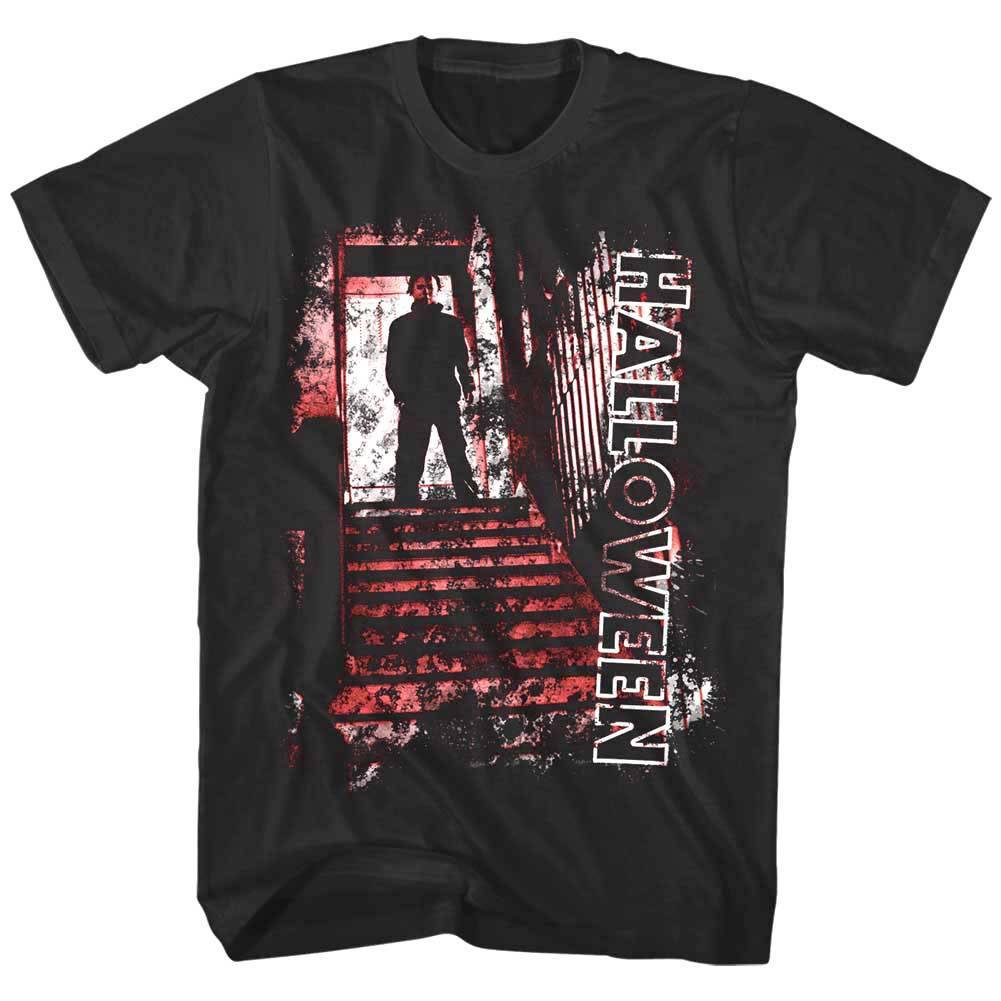 Halloween Silhouette on Staircase Men's T Shirt Halloween Silhouette on Staircase Men's T Shirt