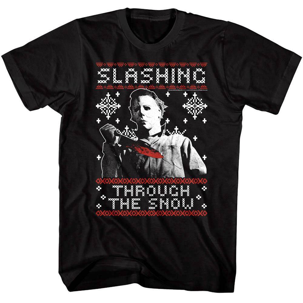 Halloween Slashing Through the Snow Men's T Shirt Halloween Slashing Through the Snow Men's T Shirt