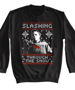 Halloween Slashing Through the Snow Sweater