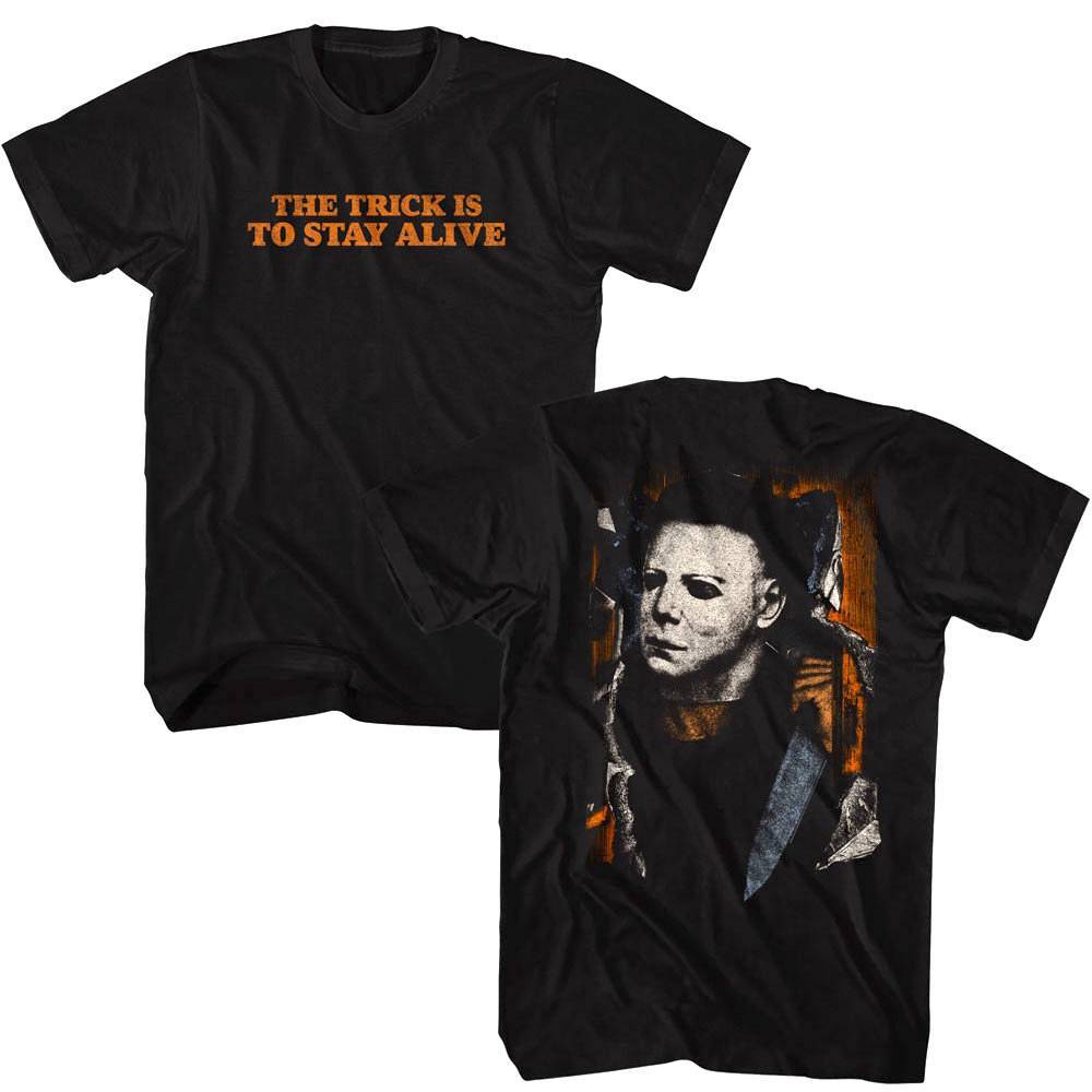 Halloween Trick is to Stay Alive Men's T Shirt Halloween Trick is to Stay Alive Men's T Shirt