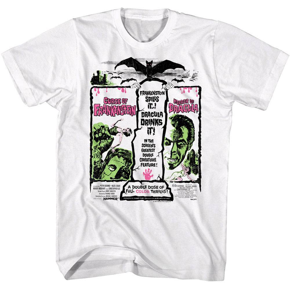Hammer Horror Double Creature Feature Men's T Shirt Hammer Horror Double Creature Feature Men's T Shirt