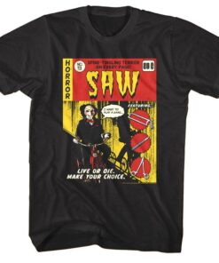 SAW Horror Comic Book Cover Men’s T Shirt SAW Horror Comic Book Cover Men’s T Shirt