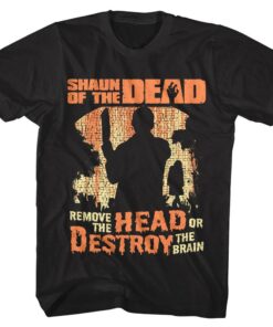 Shaun of the Dead Destroy the Brain Men’s T Shirt Shaun of the Dead Destroy the Brain Men’s T Shirt