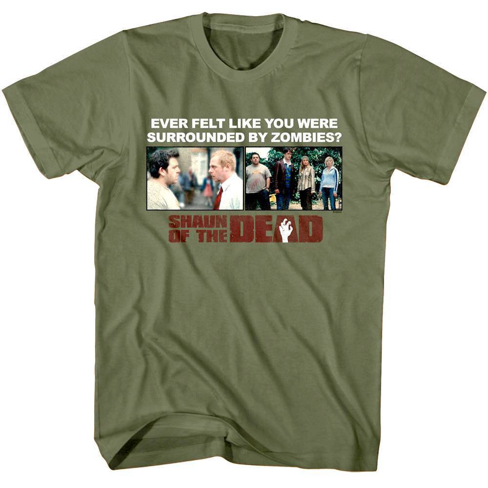 Shaun of the Dead Surrounded by Zombies Men's T Shirt Shaun of the Dead Surrounded by Zombies Men's T Shirt
