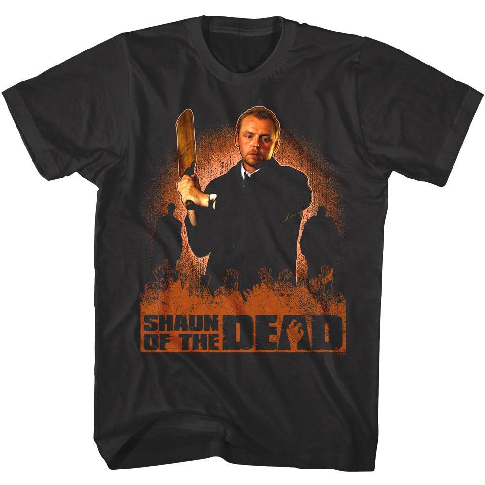 Shaun of the Dead Wielding Cricket Bat Men's T Shirt Shaun of the Dead Wielding Cricket Bat Men's T Shirt
