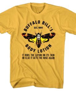 Silence of The Lambs Buffalo Bill’s Body Lotion Men’s Gold T Shirt Silence of The Lambs Buffalo Bill’s Body Lotion Men’s Gold T Shirt