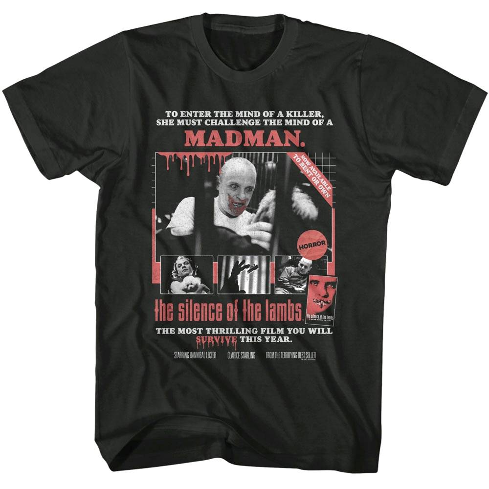 Silence of The Lambs Mind of a Madman Men's T Shirt Silence of The Lambs Mind of a Madman Men's T Shirt