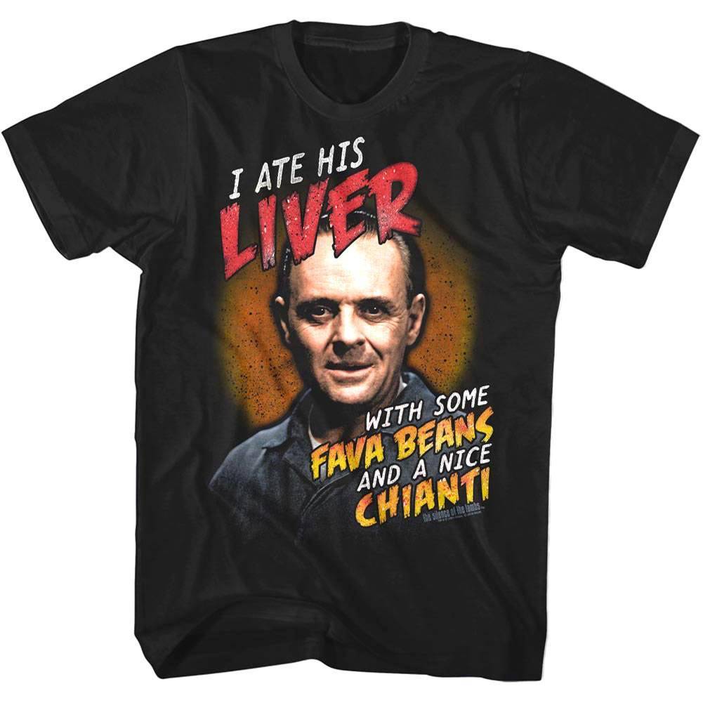 Silence of the Lambs Ate his Liver with Fava Beans Men's T Shirt Silence of the Lambs Ate his Liver with Fava Beans Men's T Shirt