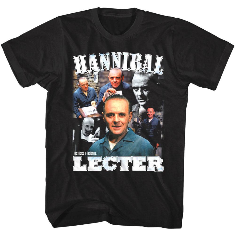 Silence of the Lambs Hannibal Lecter Killer Collage Men's T Shirt Silence of the Lambs Hannibal Lecter Killer Collage Men's T Shirt