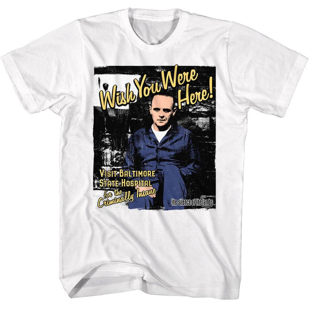 Silence of the Lambs Wish You Were Here Men's T Shirt Silence of the Lambs Wish You Were Here Men's T Shirt