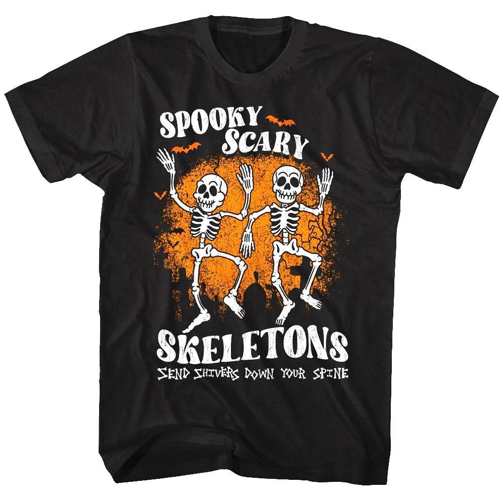 Spooky Scary Skeletons Graveyard Bats Men's T Shirt Spooky Scary Skeletons Graveyard Bats Men's T Shirt