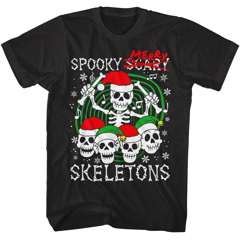 Spooky Scary Skeletons Merry Christmas Men's T Shirt Spooky Scary Skeletons Merry Christmas Men's T Shirt