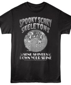 Spooky Scary Skeletons Old Film Intro Men’s T Shirt Spooky Scary Skeletons Old Film Intro Men’s T Shirt
