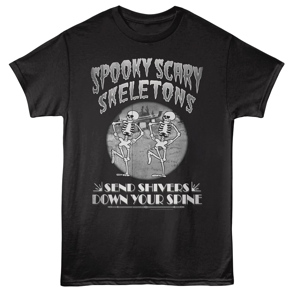 Spooky Scary Skeletons Old Film Intro Men's T Shirt Spooky Scary Skeletons Old Film Intro Men's T Shirt