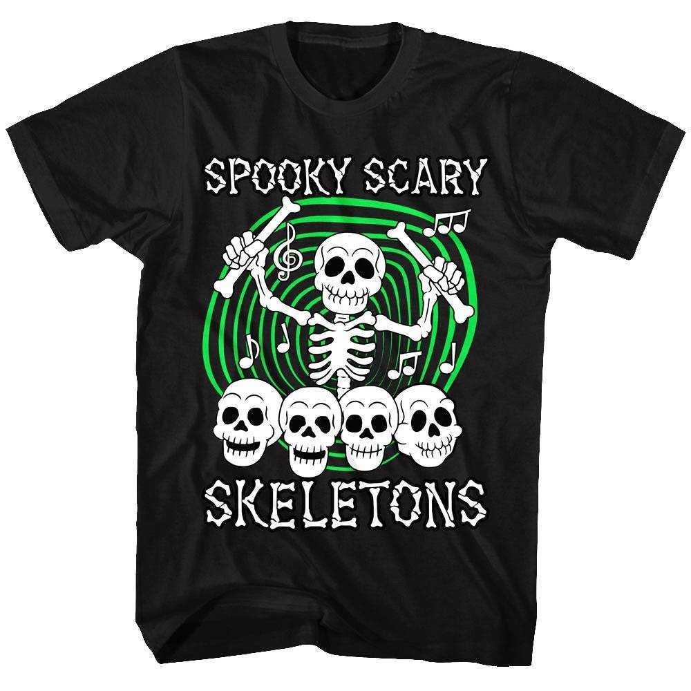 Spooky Scary Skeletons Skull Drummer Men's T Shirt Spooky Scary Skeletons Skull Drummer Men's T Shirt