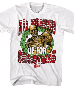 The Mummy Wrapped Up for Christmas Men’s T Shirt The Mummy Wrapped Up for Christmas Men’s T Shirt
