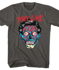 They Live Blue Alien Face Men’s T Shirt