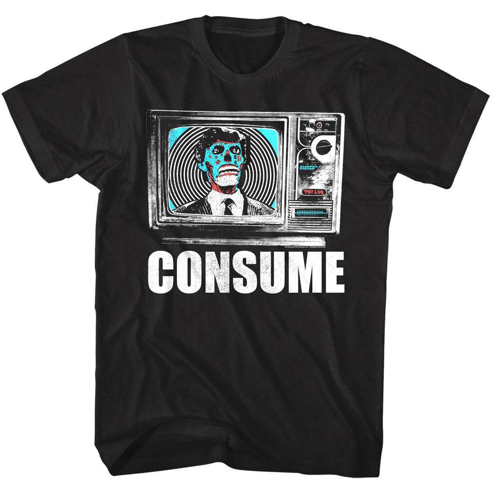 They Live Consume TV Men's T Shirt They Live Consume TV Men's T Shirt