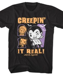 Universal Monsters Cute Creepin it Real Men’s T Shirt