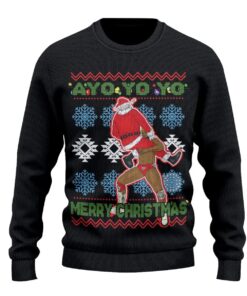 Ayo Yo Yo Merry Christmas Wrestling Ugly Christmas Sweater