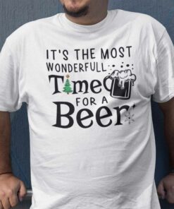 Beer Christmas Tree Shirt It’s The Most Wonderfull Time For A Beer