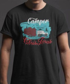 Camper Christmas T Shirt Truck Christmas
