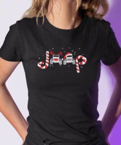 Candy Cane Jeep Shirt Merry Christmas