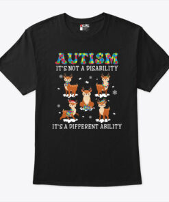 Christmas Autism Shirts Autism It’s Not A Disability It’s A Different Ability