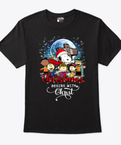 Christmas Begins With Christ Shirt Snoopy