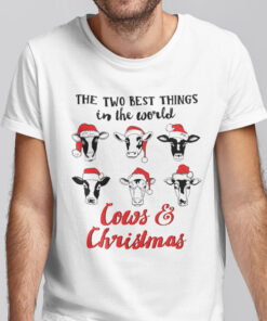 Christmas Cow Shirt Two Best Things In The World Cow And Christmas
