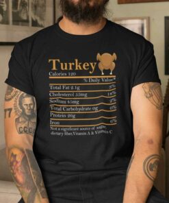Christmas Nutrition Shirts Turkey Nutrition Facts