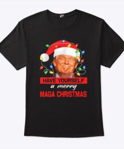 Funny Santa Trump Have Yourself A Merry Maga Christmas Shirt