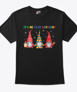 Gnomes Christmas Autism Shirts It’s Ok To Be Different