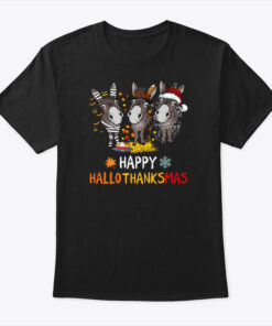 Happy Hallothanksmas Donkey Shirt Happy Halloween Thanksgiving Christmas