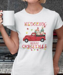 Hedgehog Christmas T Shirt Merry Christmas