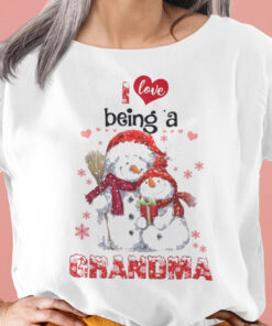 I Love Being A Grandma Shirt Snowman