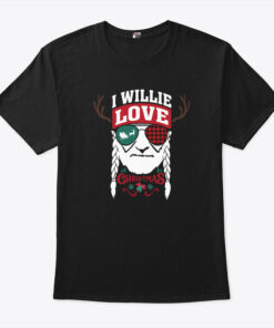 I Willie Love Christmas Shirt Willie Nelson Reindeer