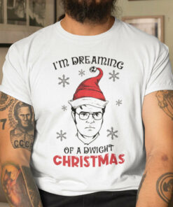 Im Dreaming Of A Dwight Christmas Shirt Merry and Dwight T-shirt