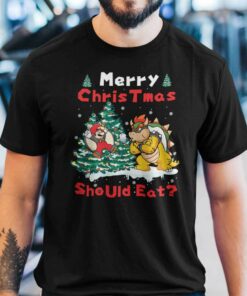 Mario Christmas T Shirt Merry Christmas Should Eat