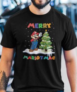 Mario Christmas T Shirt Merry Mariomas