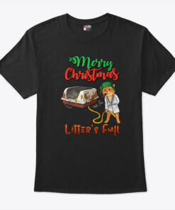 Merry Christmas Litter’s Full Funny Cat Lovers T Shirt