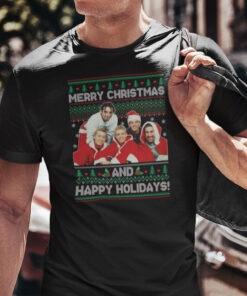 NSYNC Christmas Shirt Merry Christmas And Happy Holidays Ugly Christmas Tee