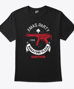 Nakatomi Plaza T Shirt Christmas Party 1988 Suvivor Gun
