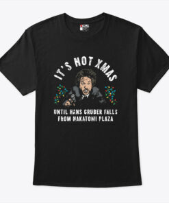 Nakatomi Plaza T Shirt Hans Gruber Falls From Nakatomi Plaza