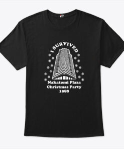 Nakatomi Plaza T Shirt I Survived Christmas Party 1988