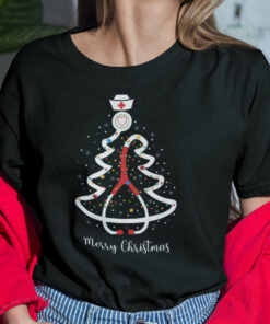 Nurse Christmas Tree Shirt Nursing Stethoscope
