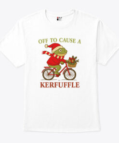 Off To Cause A Kerfuffle Frog Christmas T Shirt